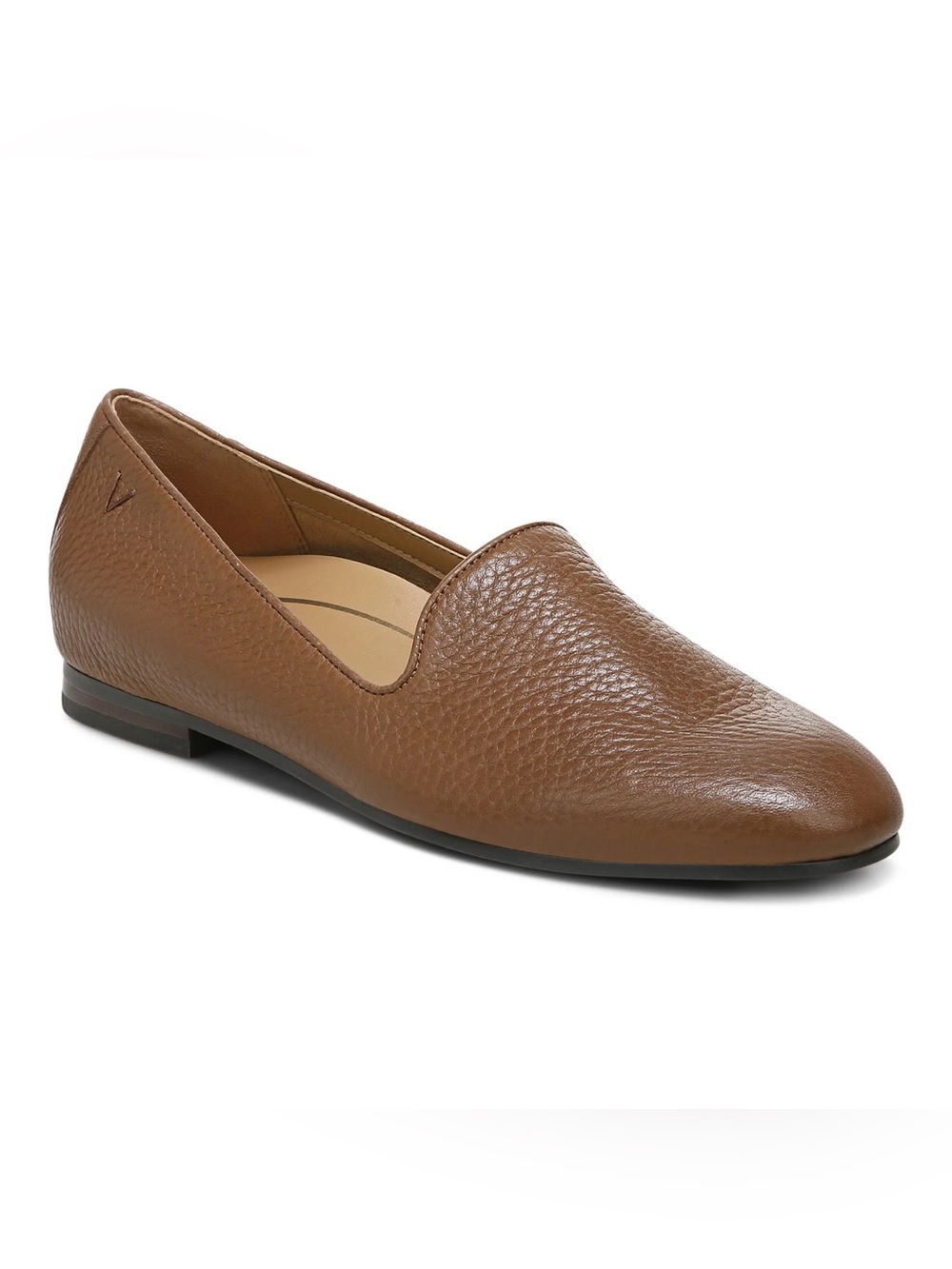 Vionic Tan Pebbled Leather Slip-On Loafer Vionic Willa II new 10